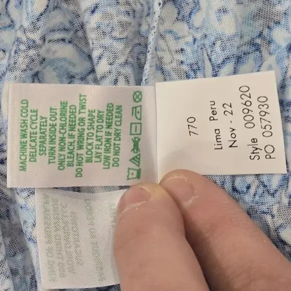 Lilly Pulitzer Dress Blue Blooming Together Flowers Size XS - Picture 9 of 9